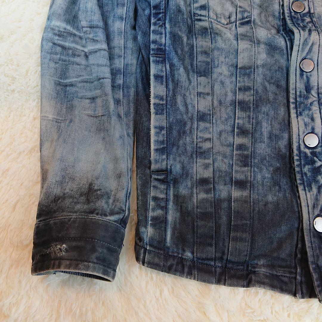 ★ Diesel ★ ディーゼル メンズ 長袖デニムジャケット ダメージ加工