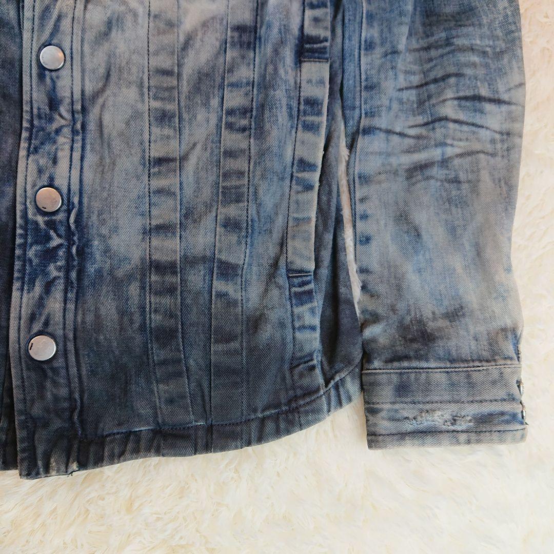 ★ Diesel ★ ディーゼル メンズ 長袖デニムジャケット ダメージ加工