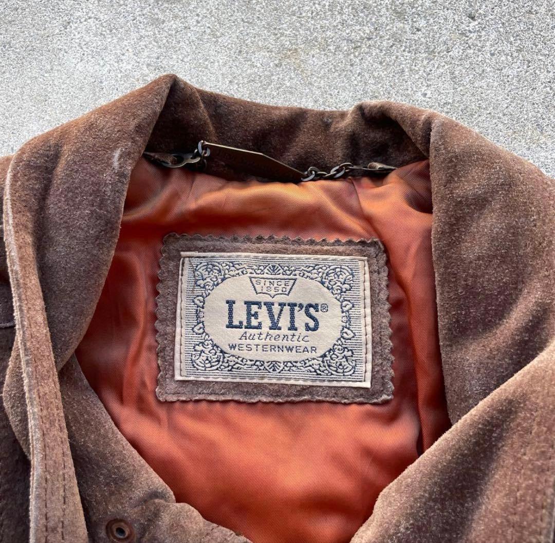 古着　90s levi's 短丈レザージャケット　ブルゾン