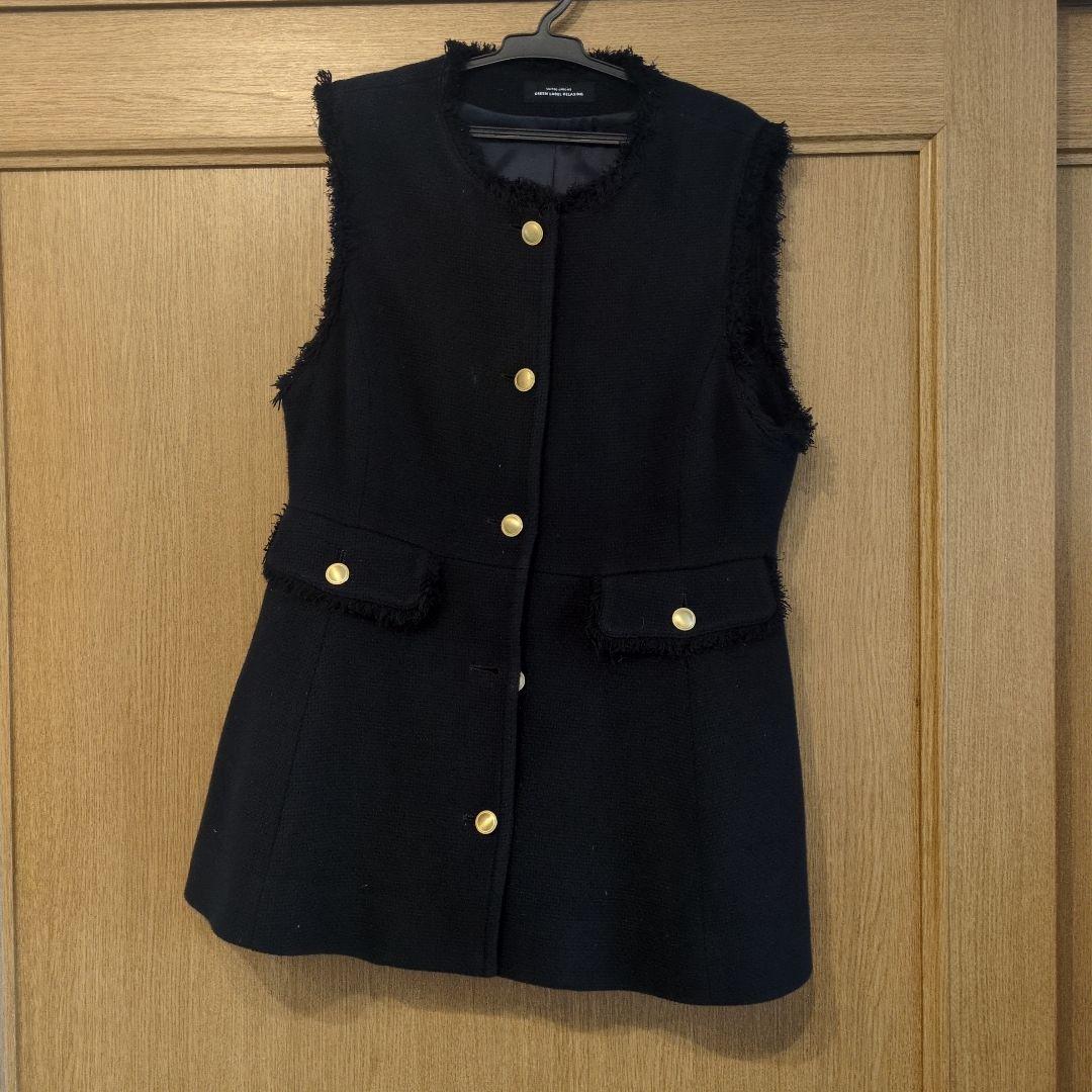 UNITED　ARROWS　グリーンレーベルリラクシング　ペプラムジレ