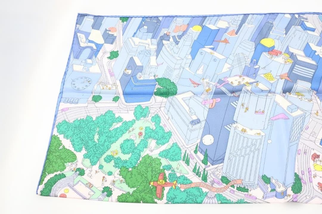【美品】Hermès　エルメス　カレ90　バッテリーニューヨーク