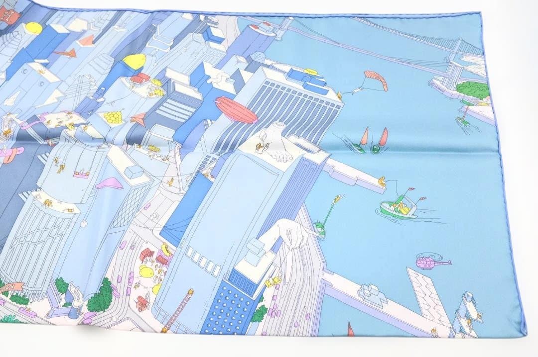 【美品】Hermès　エルメス　カレ90　バッテリーニューヨーク