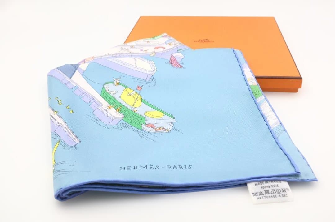 【美品】Hermès　エルメス　カレ90　バッテリーニューヨーク