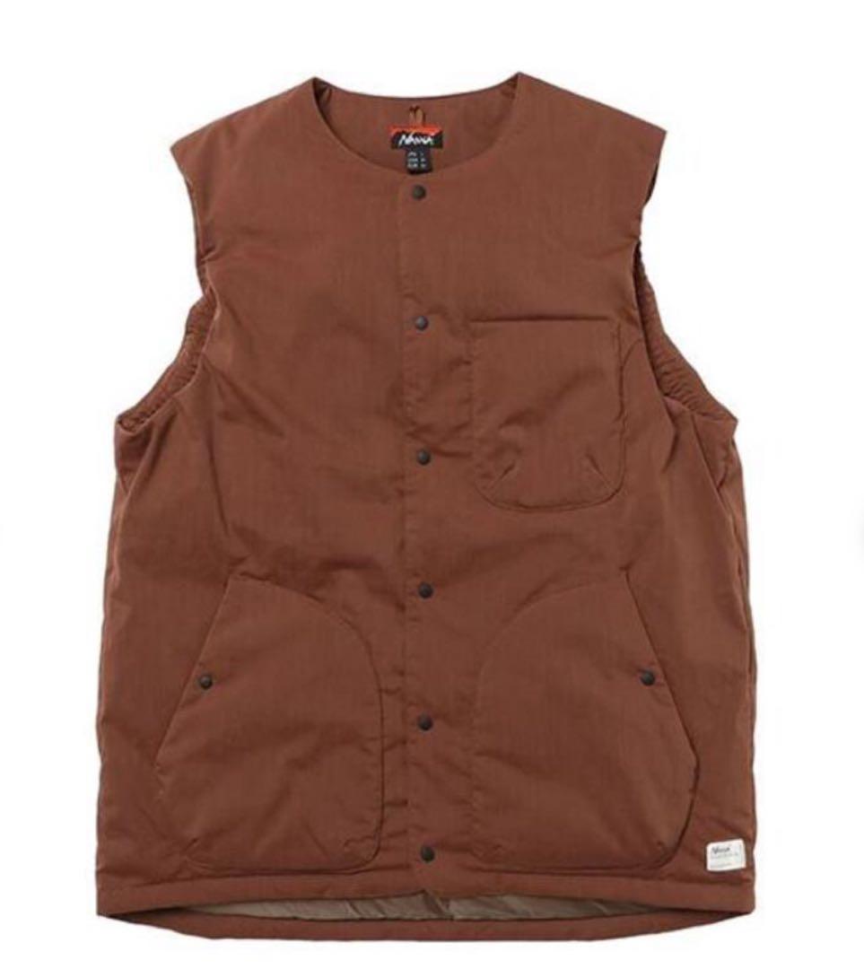 最終価格NANGA ヒノックリップストップインナーダウンベストBROWN-M