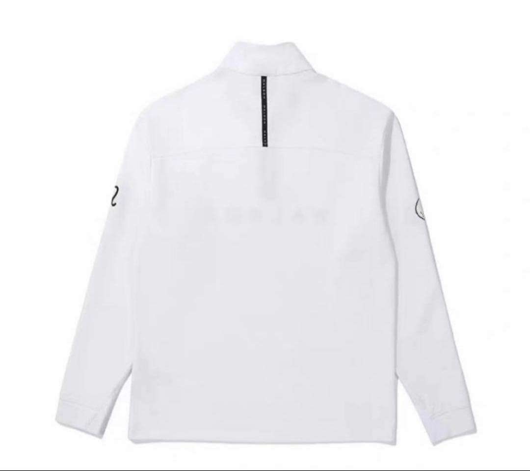 白　XL 新品　マルボンゴルフ MALBON GOLF 　ハーフジップ