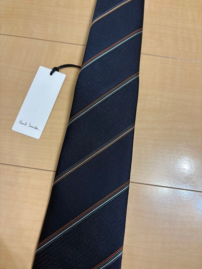Paul Smith ネイビー ストライプ ネクタイ