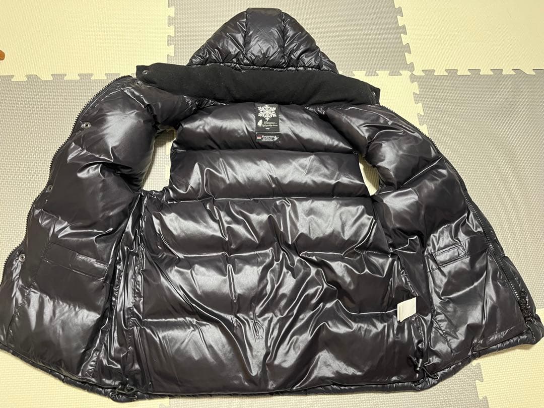 【美品】ビームス　BEAMS ブラック ダウンベスト　ハンガリアン　白グース　L