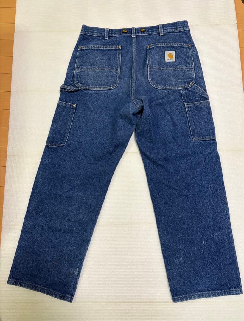 90s Carhartt デニム ダブルニー パンツ USA製 36×30