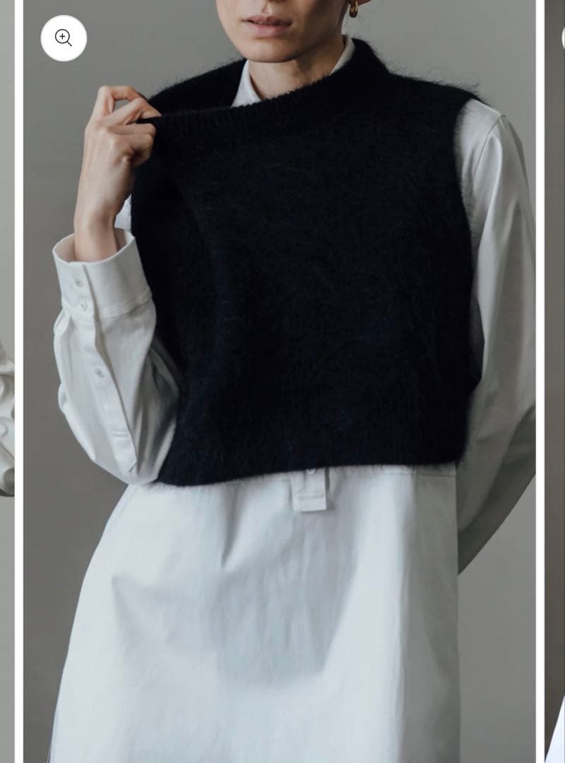 トップス soyy. Minimal mohair vest(BLACK)