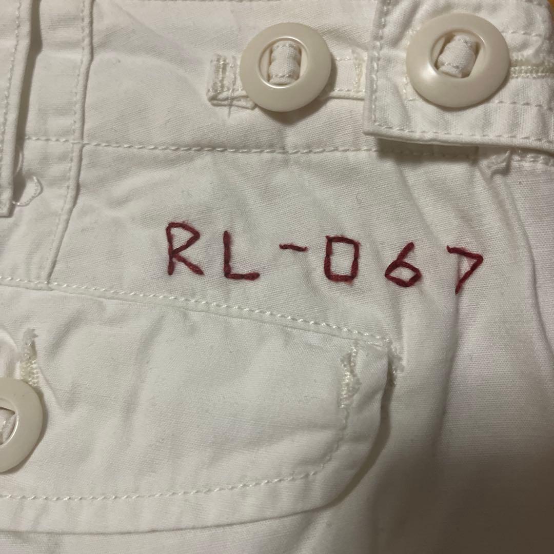 美品00s Ralph Lauren ダブルニー ホワイトミリタリーカーゴパンツ