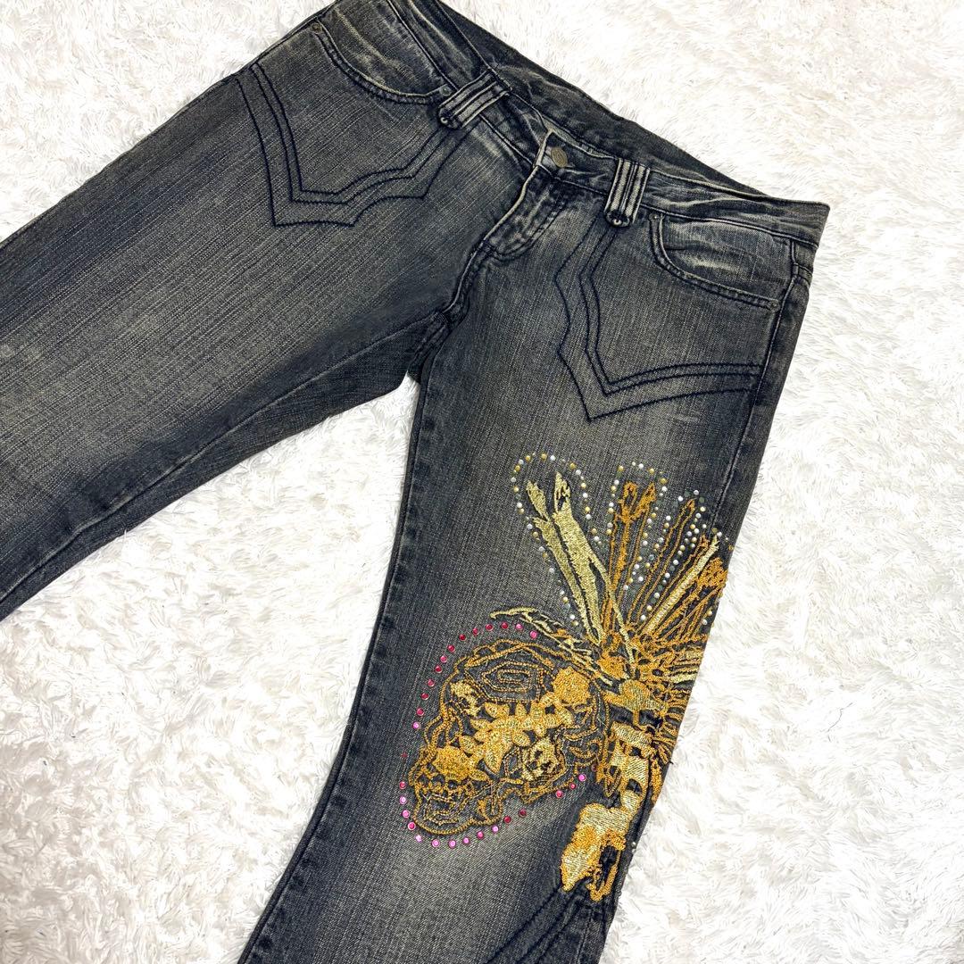 ✨美品✨ 00s トルネードマート Embroidery Flare Jeans