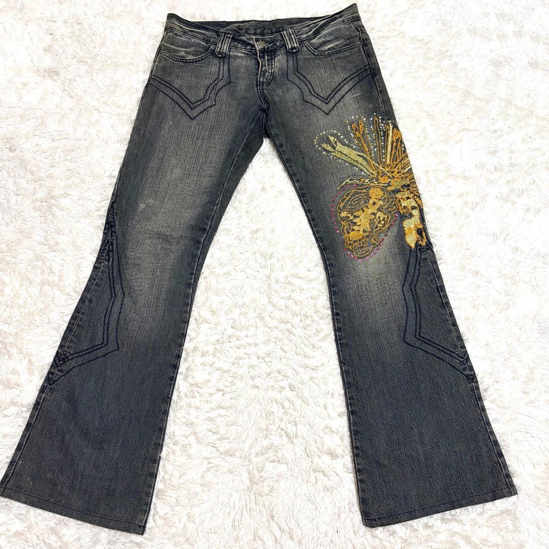 ✨美品✨ 00s トルネードマート Embroidery Flare Jeans