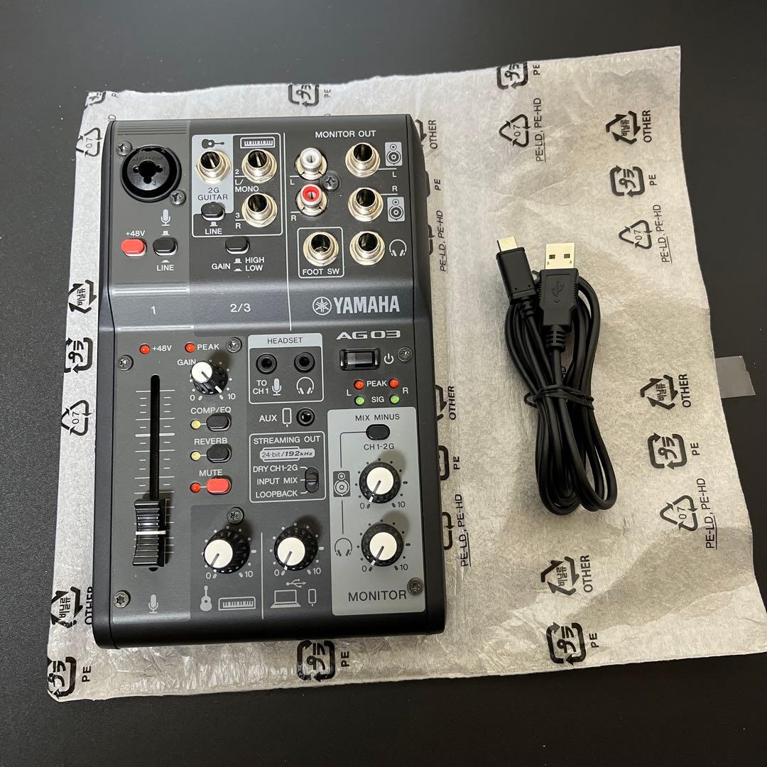 YAMAHA AG03 MK2 ストリーミングミキサー　ブラック