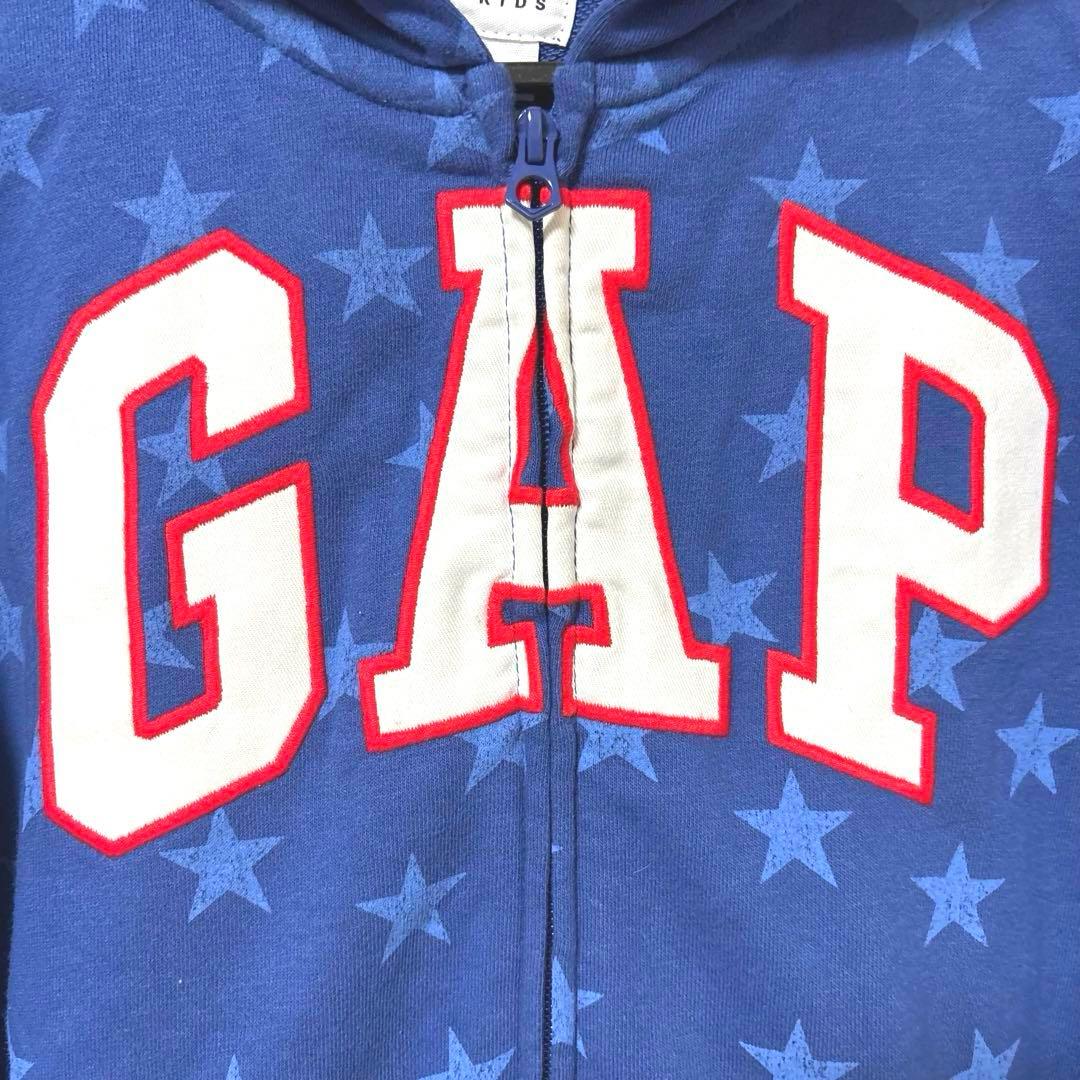 GAP ネイビー 星 ジップアップパーカー　y2k グランジ　短丈　oldgap