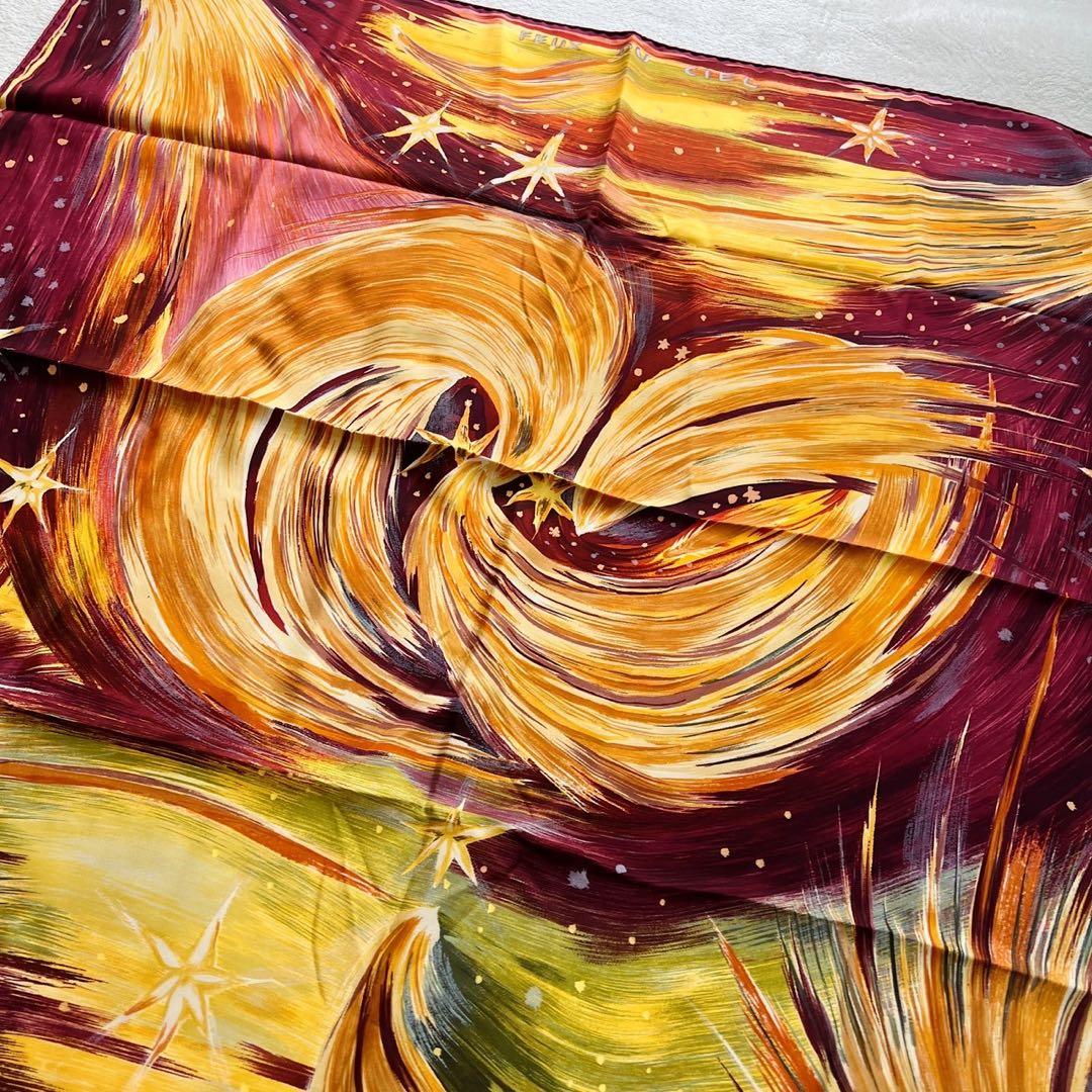 エルメス HERMES カレ90 天の火　FEUX DU CIEL　スカーフ
