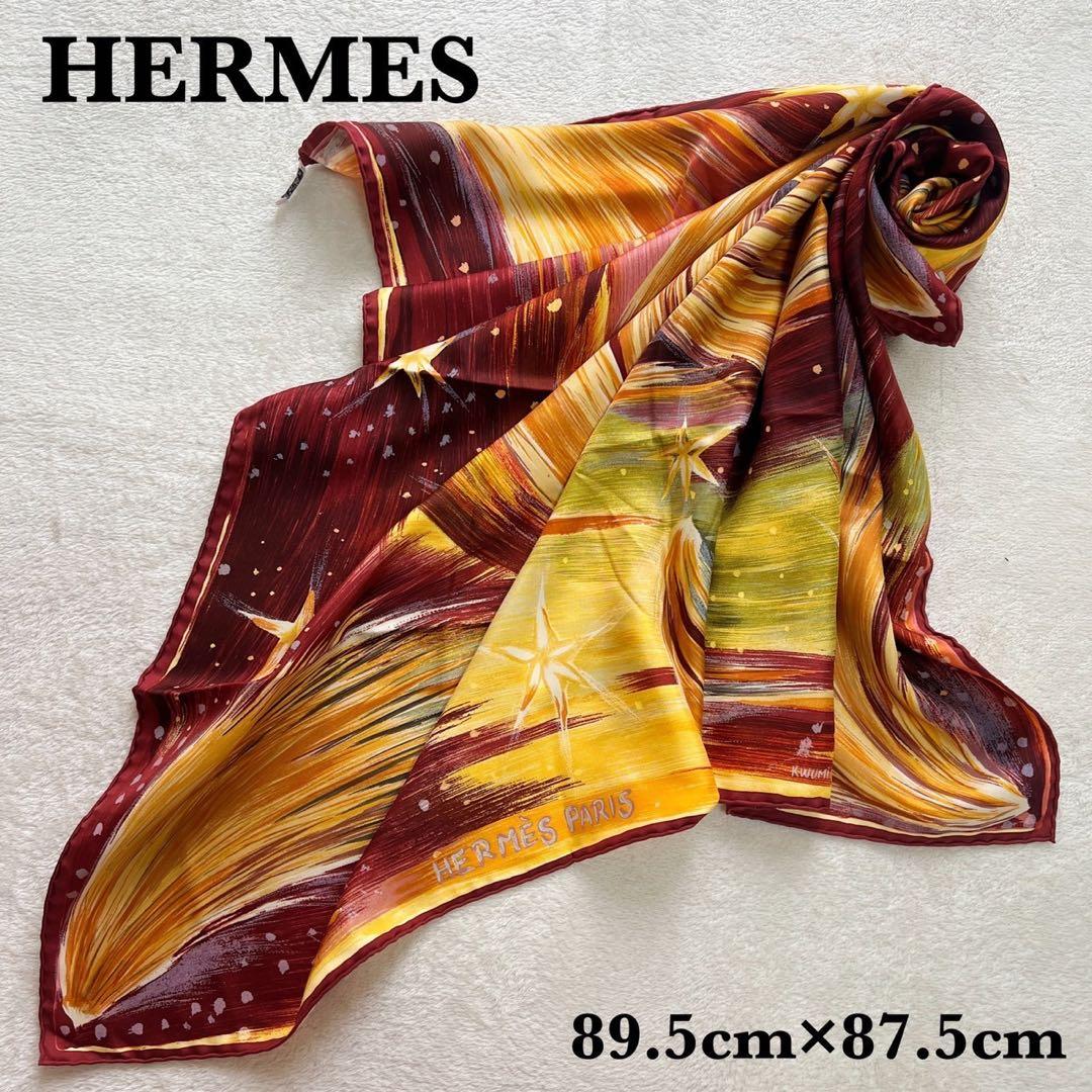 エルメス HERMES カレ90 天の火　FEUX DU CIEL　スカーフ