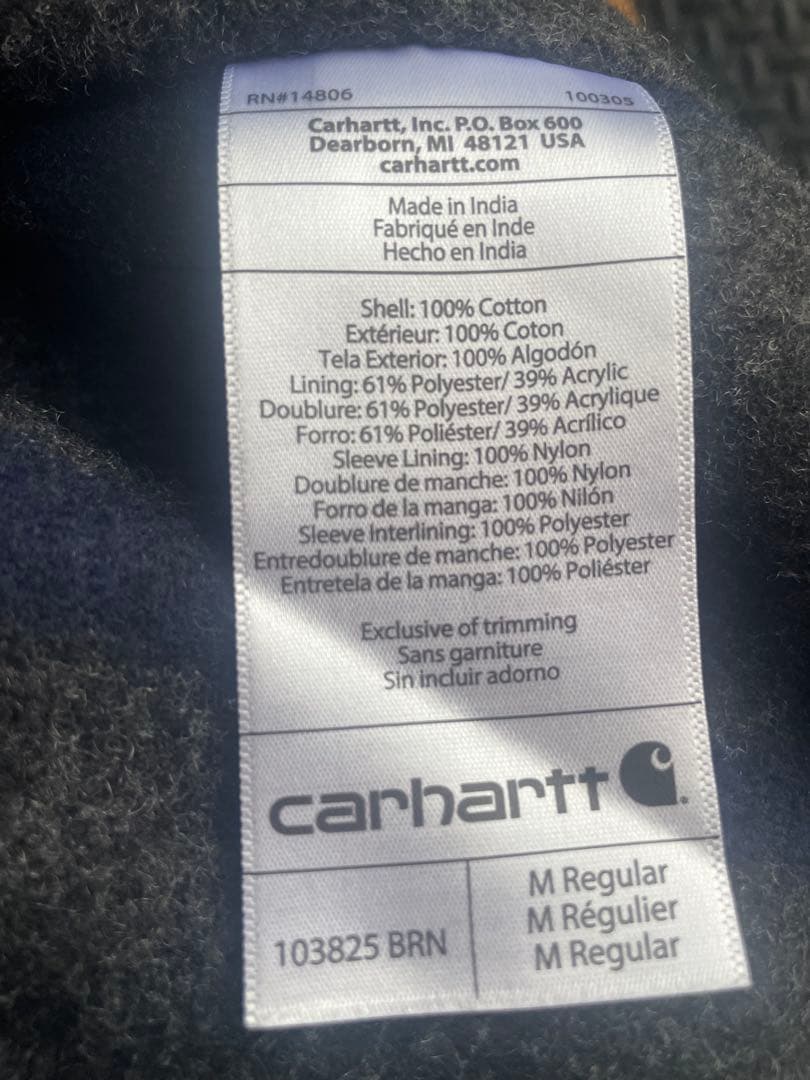 Carhartt ブラウンジャケット コーデュロイ襟