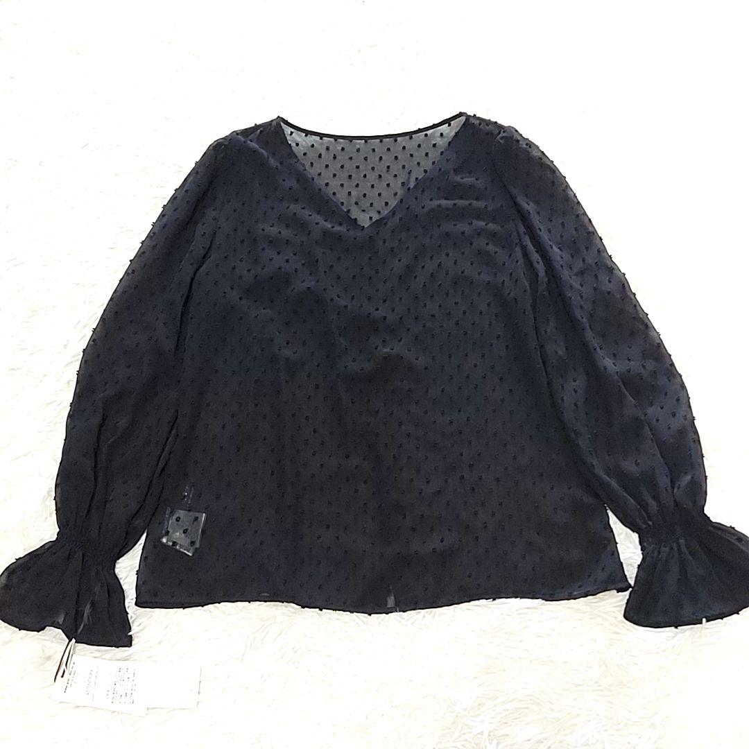 新品 タグ付き グレースコンチネンタル ドットジャガードブラウス 完売品
