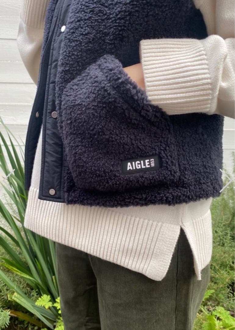 【未使用】AIGLE／インサレーションベスト ネイビー・036