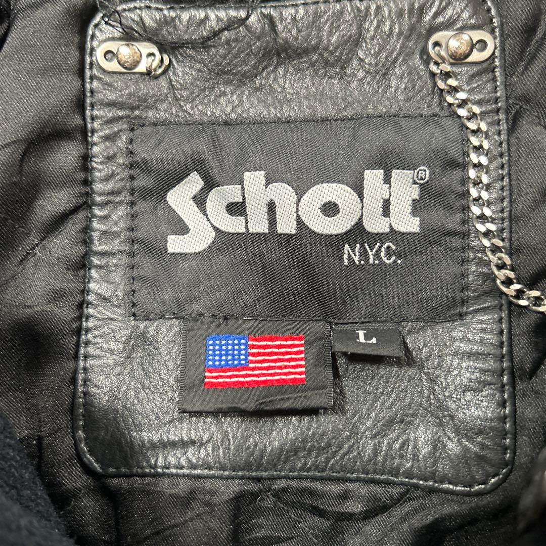 【極美品Lsize】 最高傑作 SCHOTT レザージャケット 極上品 希少