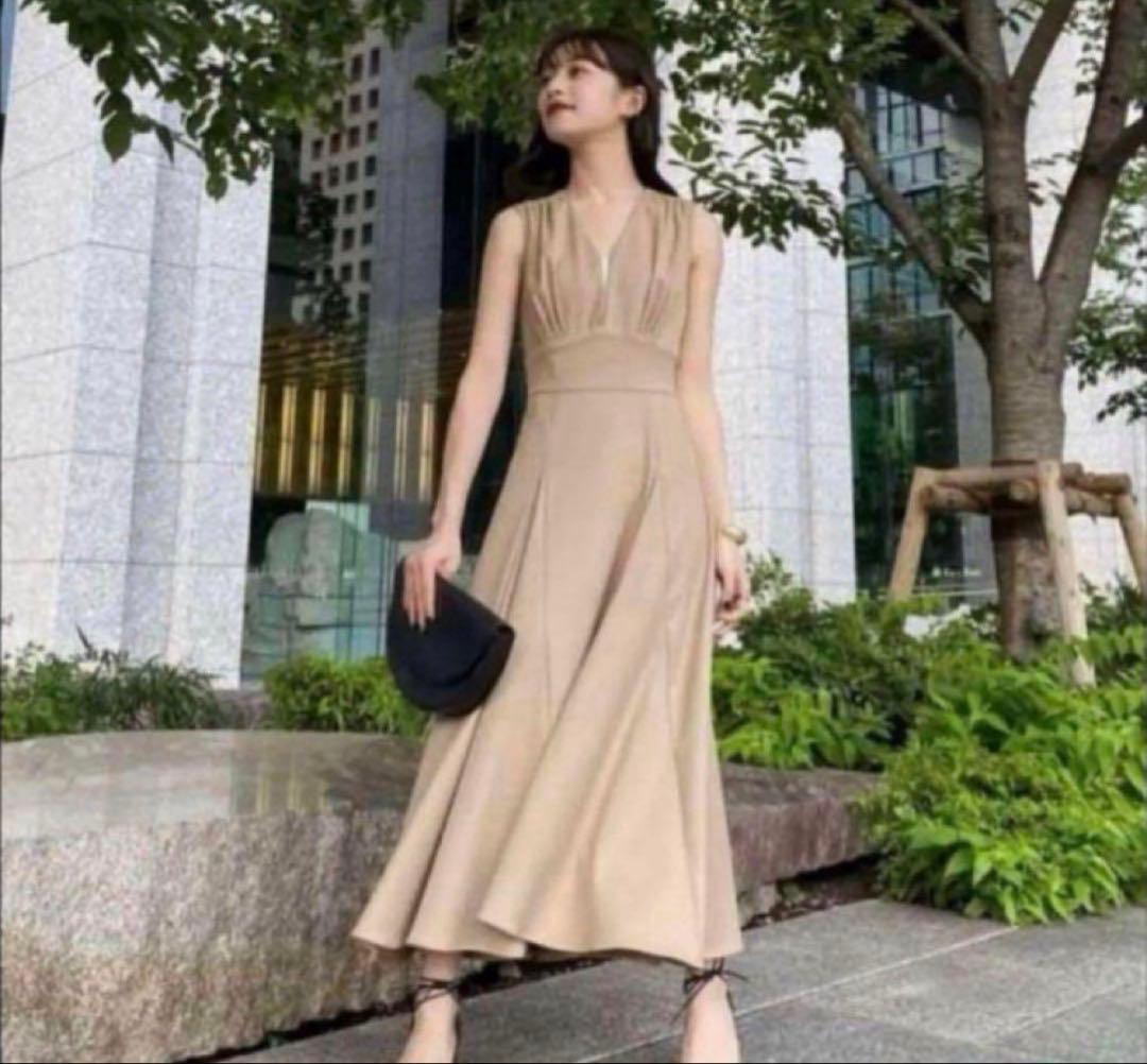 L'Or ロル　Open Neck Dress　かじまり　ローブブラン