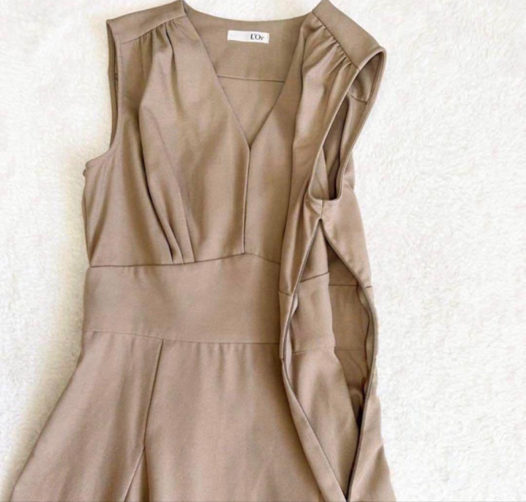 L'Or ロル　Open Neck Dress　かじまり　ローブブラン