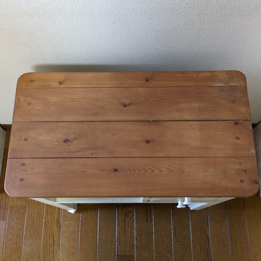 最終価格‼️木製キッチンワゴン ホワイトとブラウン/カントリー/シャビー
