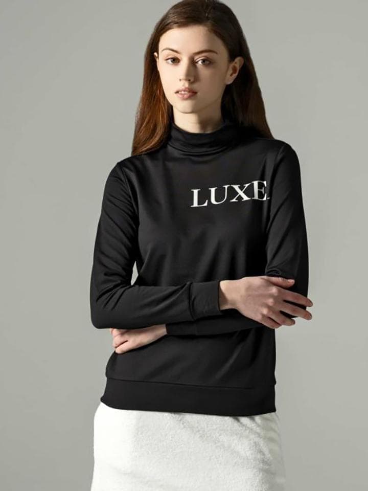 LUXEAKMPLUS GOLF 23AW ロゴ モックネックTシャツ トップス