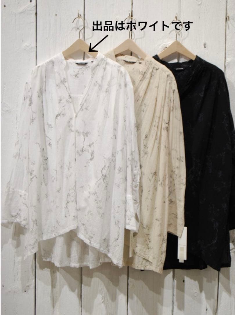 パドカレ pas de calais WABISABIプリントブラウス
