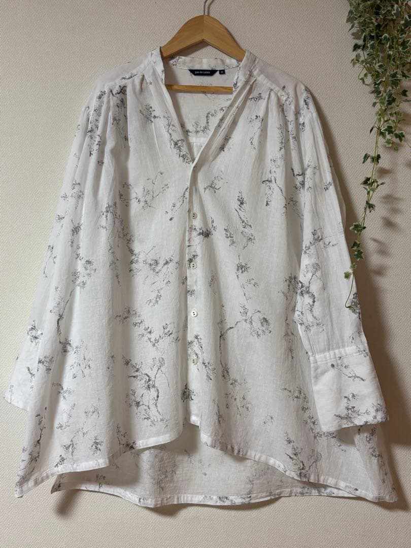 パドカレ pas de calais WABISABIプリントブラウス