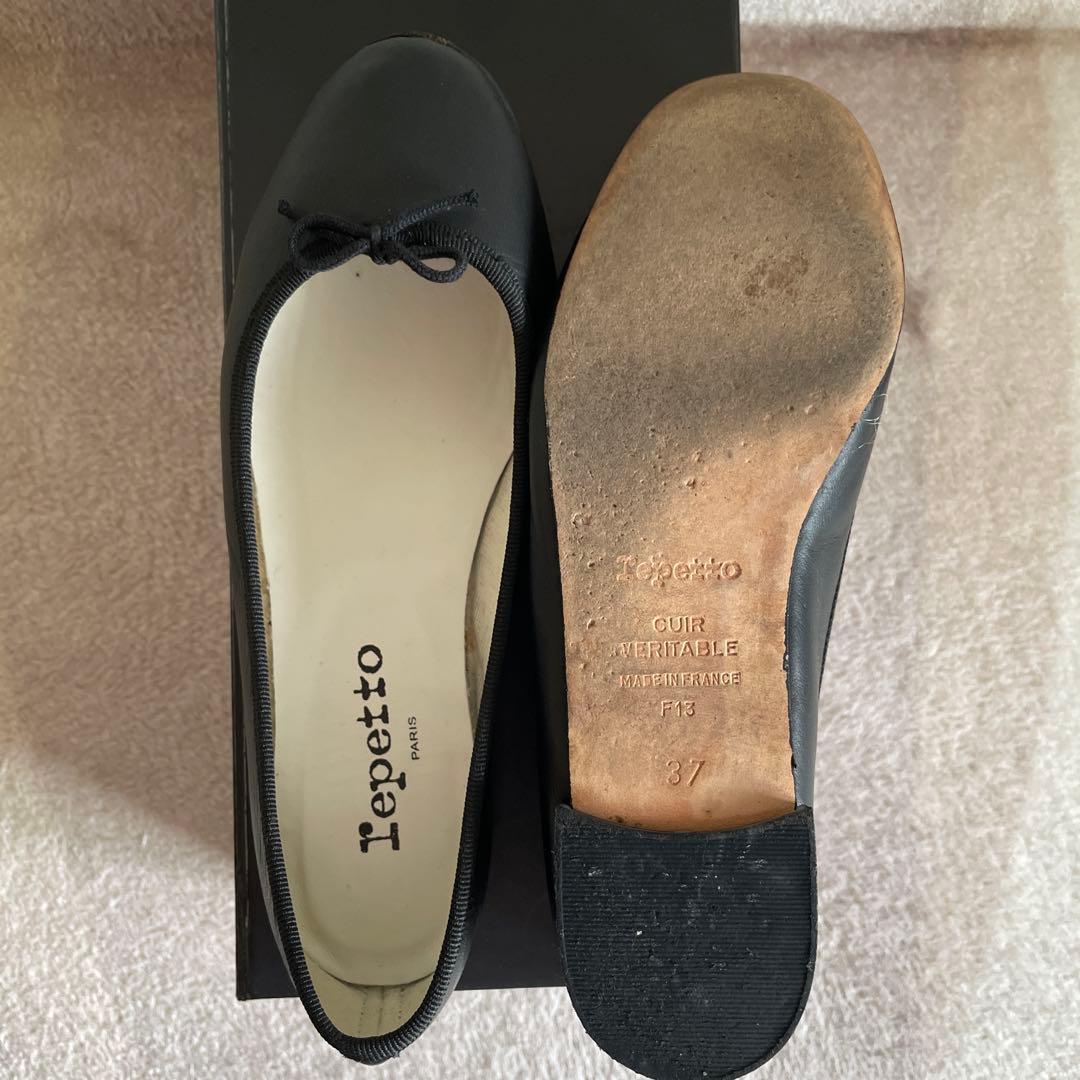 Repetto ブラック バレエシューズ