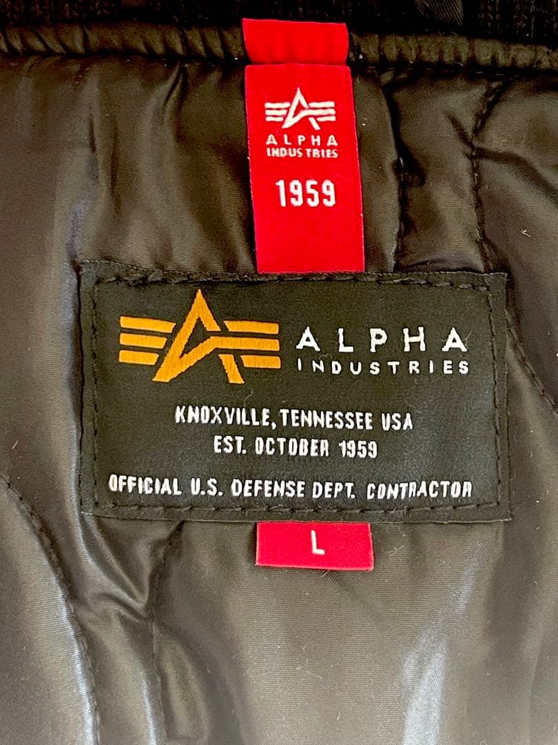 アルファ　ALPHA INDUSTRIES リブジャケット　L 黒　MA1