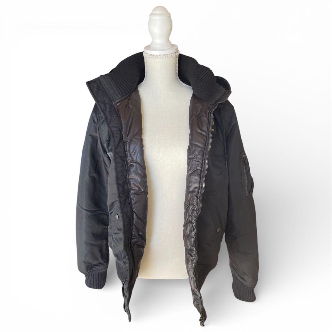 アルファ　ALPHA INDUSTRIES リブジャケット　L 黒　MA1