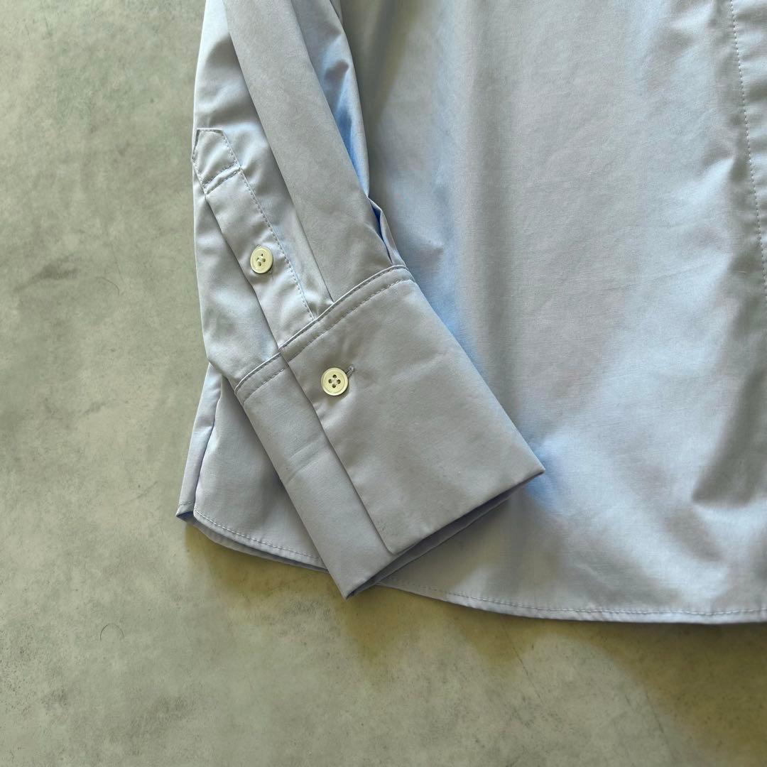 極美品美品デミルクスビームスバンドカラーピンタックシャツゆったりめ