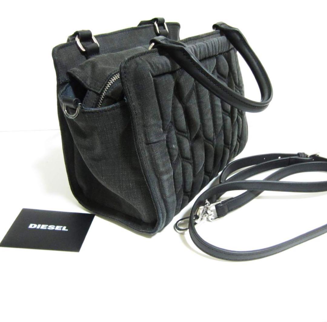【美品】DIESEL ディーゼル ブラックデニム バッグ ショルダーバッグ 黒