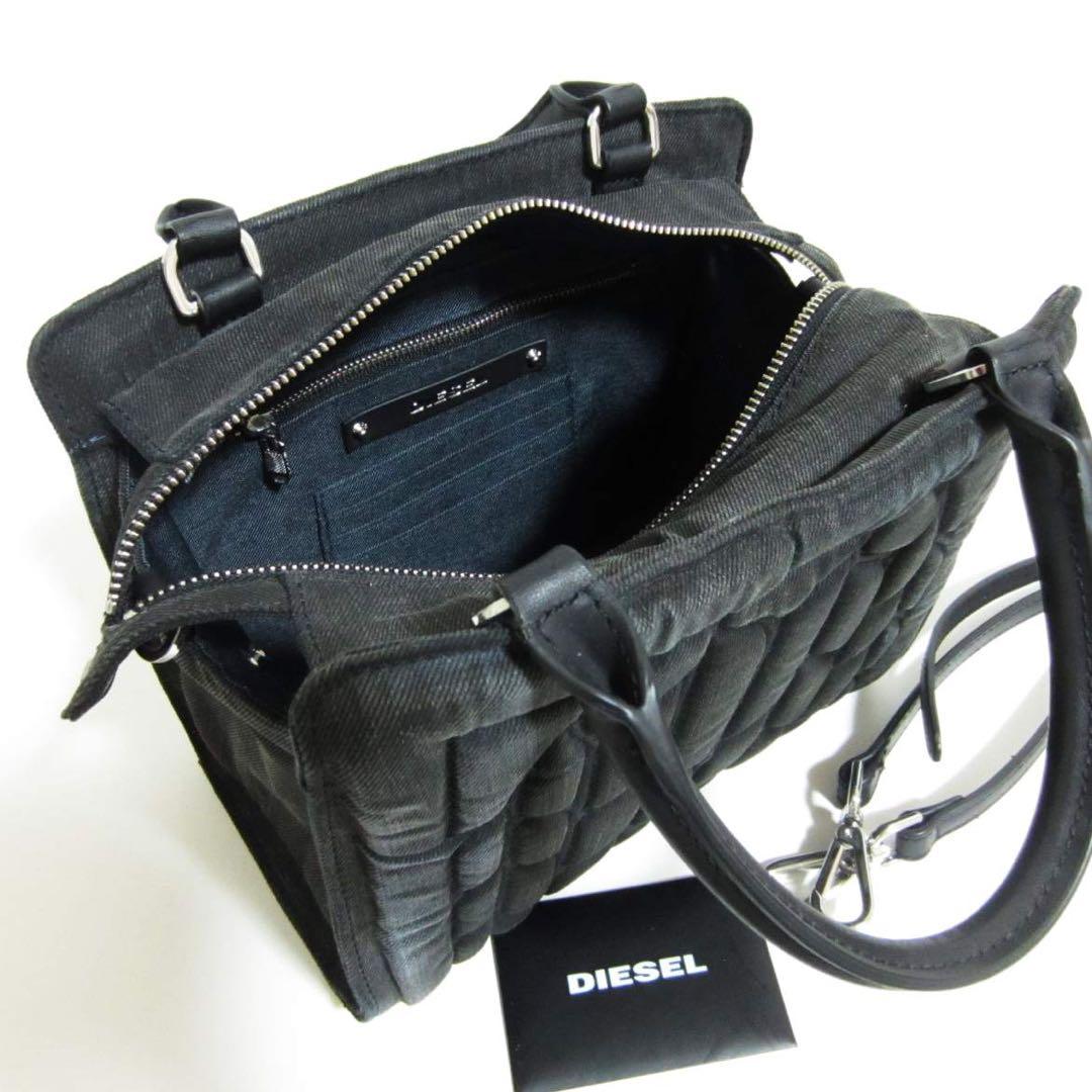 【美品】DIESEL ディーゼル ブラックデニム バッグ ショルダーバッグ 黒