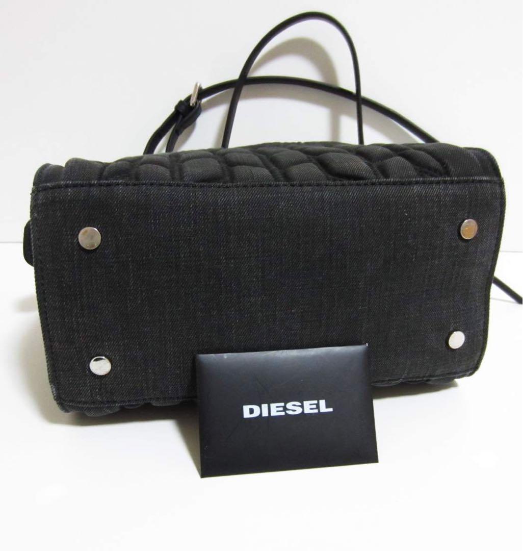 【美品】DIESEL ディーゼル ブラックデニム バッグ ショルダーバッグ 黒