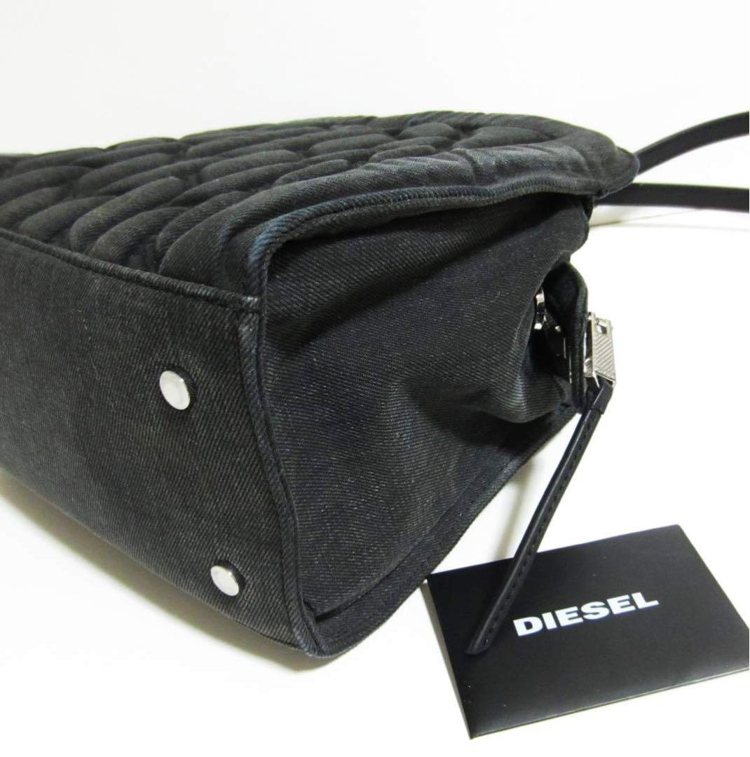 【美品】DIESEL ディーゼル ブラックデニム バッグ ショルダーバッグ 黒