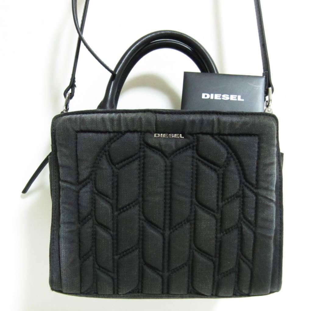 【美品】DIESEL ディーゼル ブラックデニム バッグ ショルダーバッグ 黒