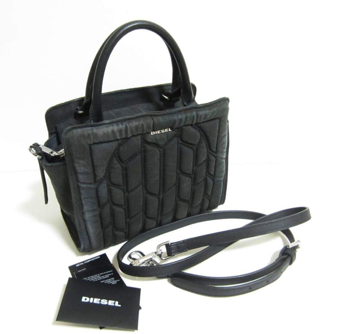 【美品】DIESEL ディーゼル ブラックデニム バッグ ショルダーバッグ 黒