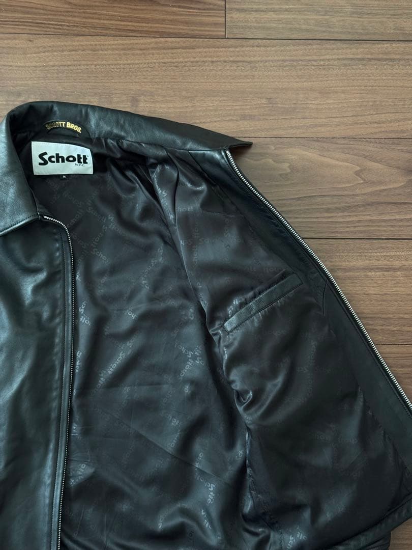 Schott ブラックレザージャケット M