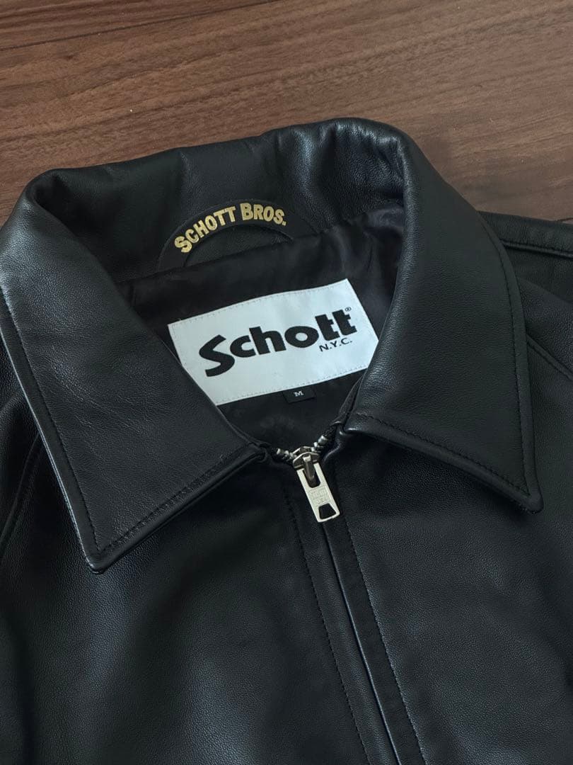 Schott ブラックレザージャケット M