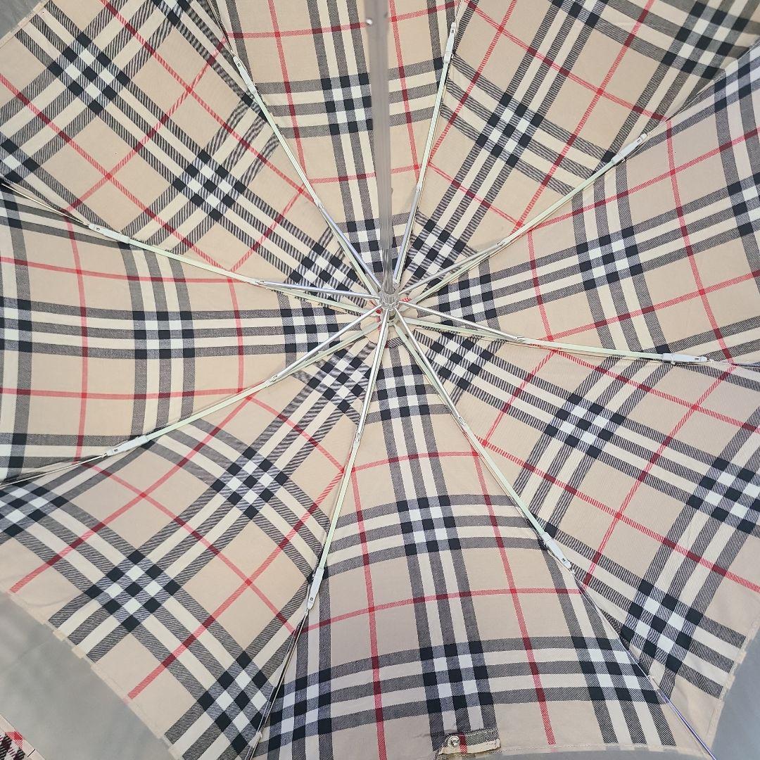 Burberry 折りたたみ傘 ベージュ・チェック柄