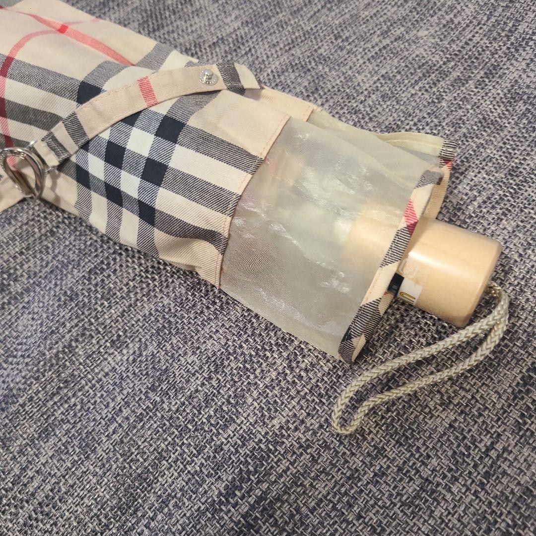 Burberry 折りたたみ傘 ベージュ・チェック柄