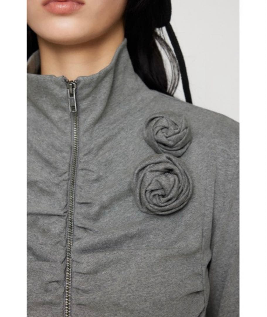 LAGUA GEM FRONT ZIP GATHER トップス