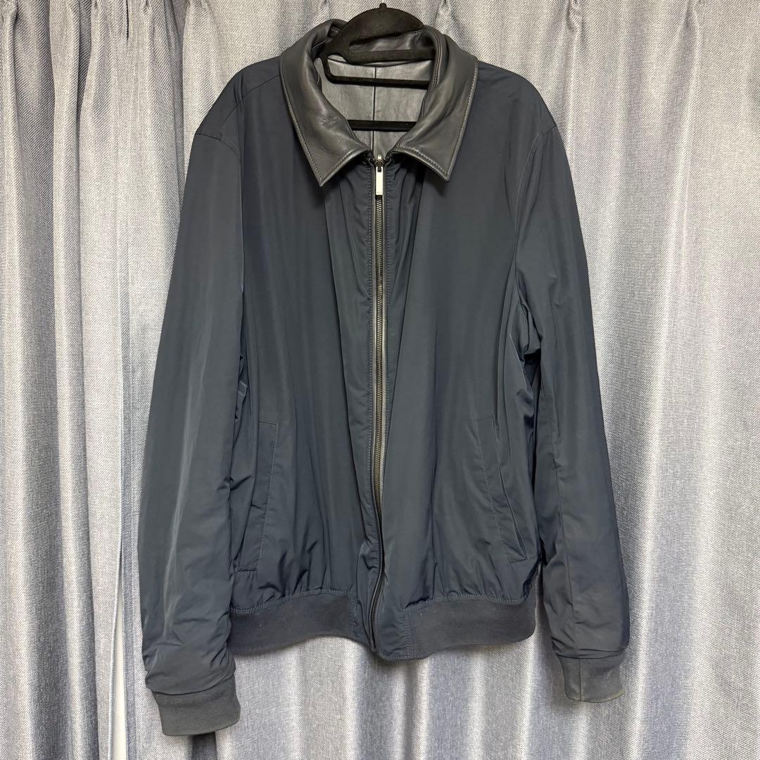 HUGO BOSS ヒューゴボス リバーシブルレザージャケット レザーブルゾン