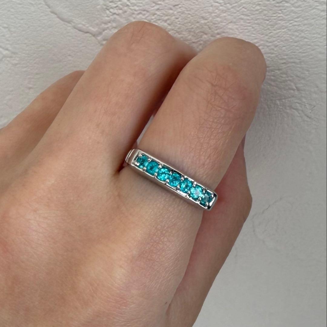 パライバトルマリン CuO:3.40％ 0.35ct Pt900 リング 12号