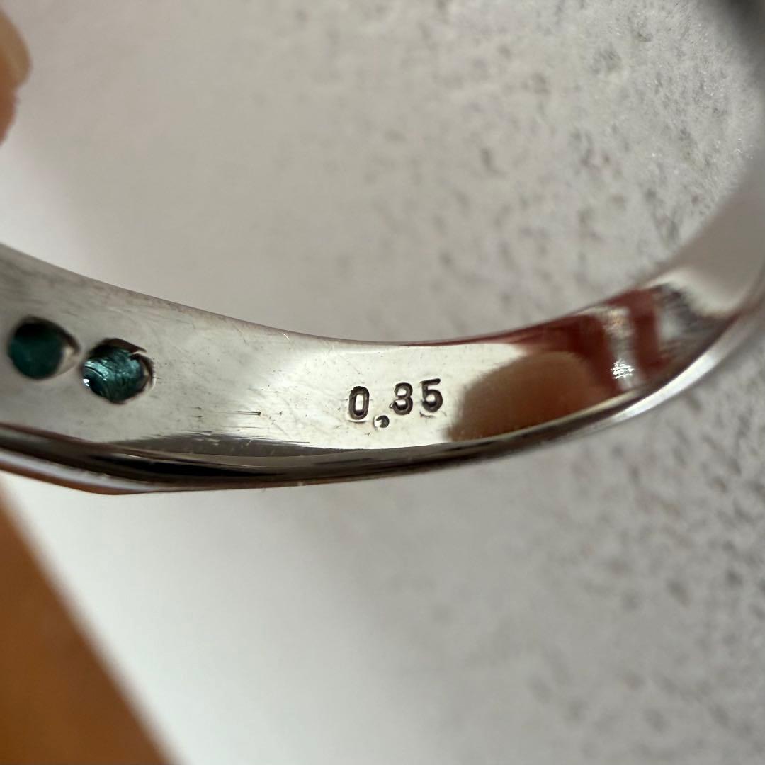 パライバトルマリン CuO:3.40％ 0.35ct Pt900 リング 12号