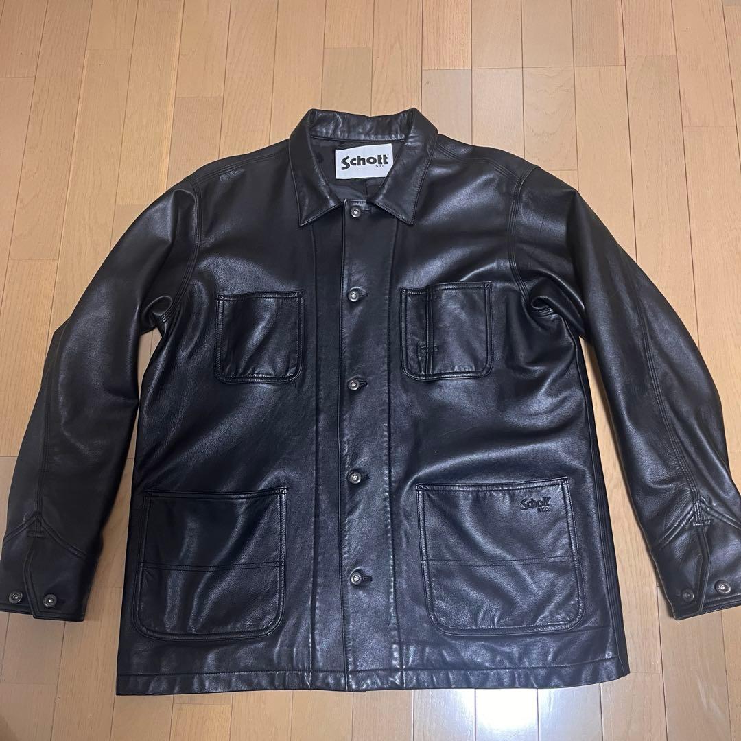 ジャケット・アウター SCHOTT LAMB LEATHER COVERALL JACKET