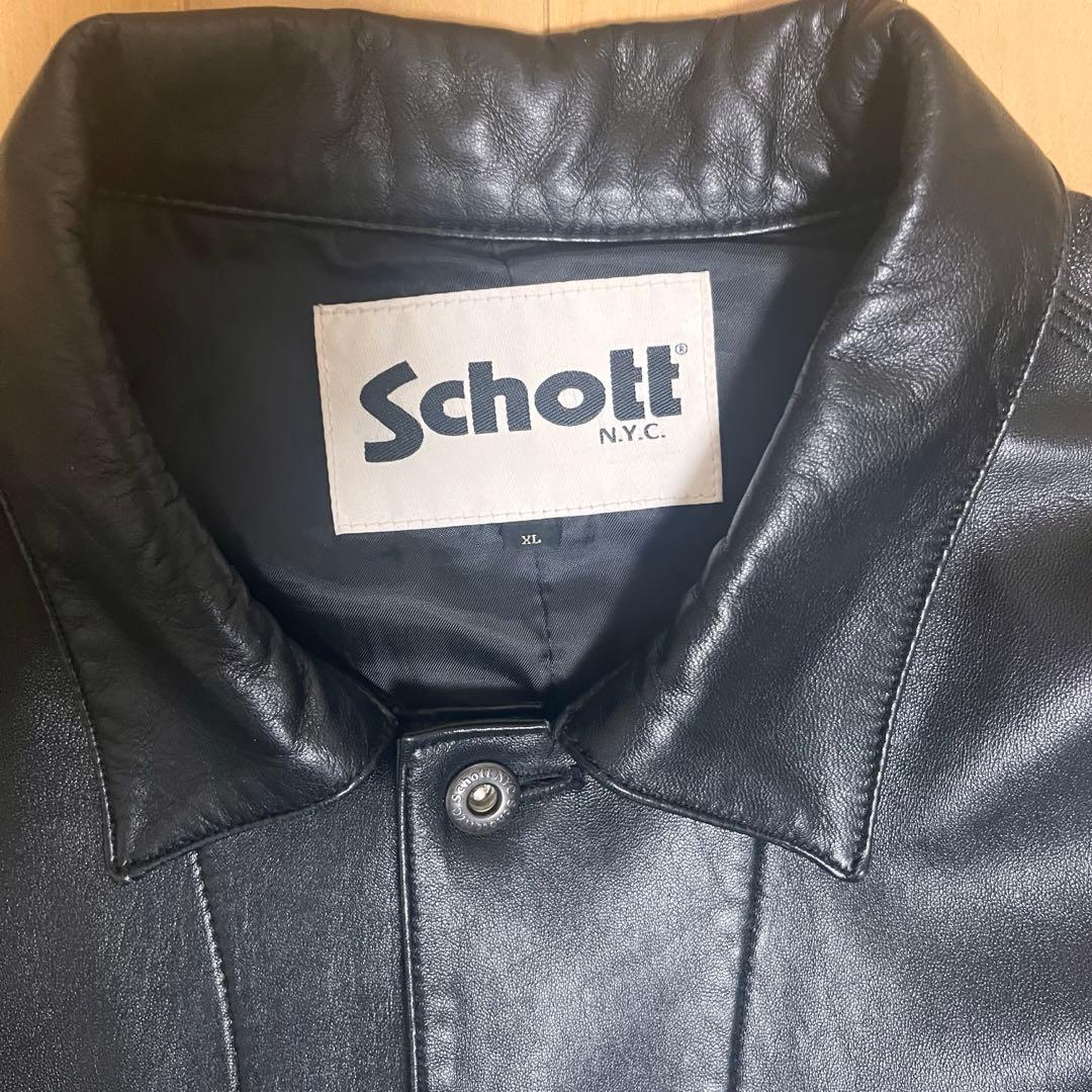 ジャケット・アウター SCHOTT LAMB LEATHER COVERALL JACKET